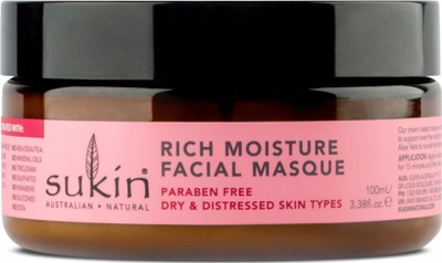 Maskë fytyre Sukin Rosehip, për lagie të lëkurës, 100 ml