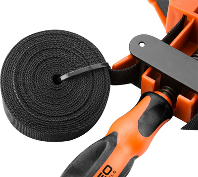 Kapëse rripi këndi Neo Tools 45-493, për marangozë, me 4 nofulla, portokalli