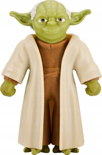 Фигура играчка Star Wars Stretch Јода, 19cm, за деца 5+, зелено крем
