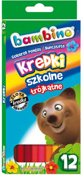 Бојадисани моливи ст. Мајевски БАМБИНО, 12 бои