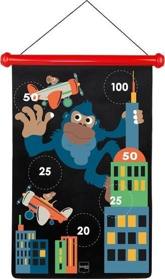 Lojë shenjestre me magnet Scratch Monkey Large, me dy anë, për kalamaj 5+