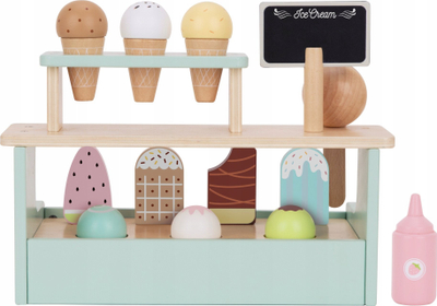 Set loje akulloreje Tooky Toy Ice Cream Shop, prej druri, për kalamaj 3+