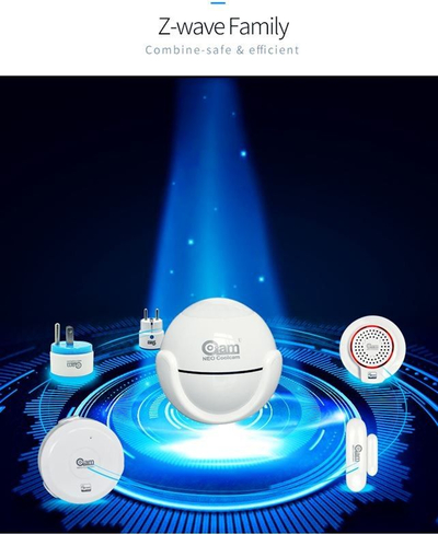 Sirena inteligjente NEO Coolcam Z-Wave Plus, alarm me zë e me dritë, e bardhë