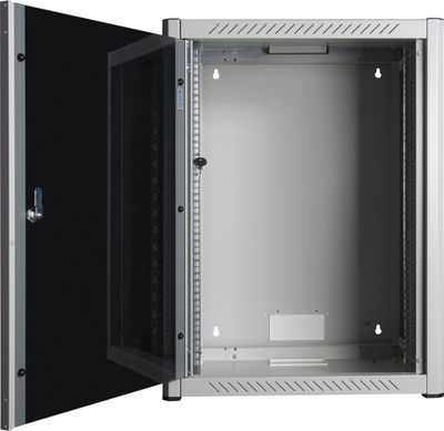 Kabinet rack muri Lanview RWP16U45WH, 16U, derë xhami, i bardhë