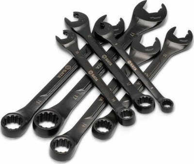 Set çelsash kombinim me klik SATA ST47530, 7 copë, çelik krom vanadium, ngjyrë e zezë