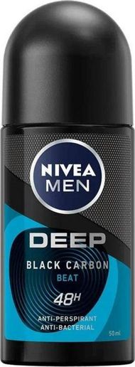 Deodorant roll on Nivea Men Deep Black Carbon Beat, antiperspirant, 50 ml