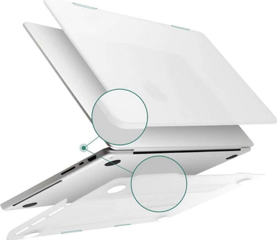 Kapak mbrojtës Alogy Hard Case për MacBook Pro 16 2021 A2485, polikarbonat, i bardhë