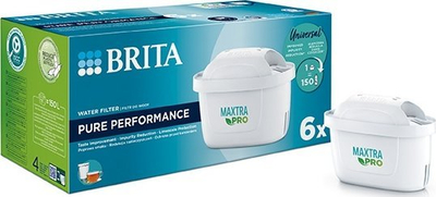 Filtër uji BRITA Maxtra Pro All-in-1, 6 copë në paketim, deri 150L, i bardhë