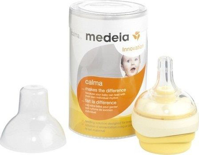 Thithëz biberoni Medela Calma, për qumësht gjiri, e verdhë