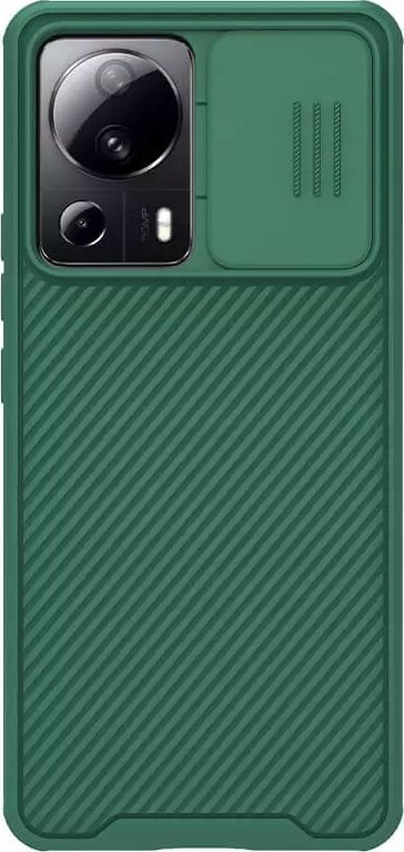 Kapak telefoni Nillkin CamShield Pro Xiaomi 13 Lite Civi 2, plastikë e fortë, me kapak kamere, jeshile e errët