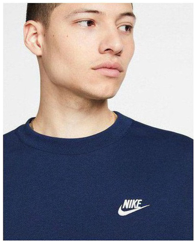 Bluzë Nike Sportswear Club Crew, pambuk, për meshkuj, e zezë
