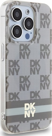 Kapak telefoni DKNY DKHMP14XHCPTSE, për iPhone 14 Pro Max 6.7", hardcase MagSafe, bezhë me kuadrate