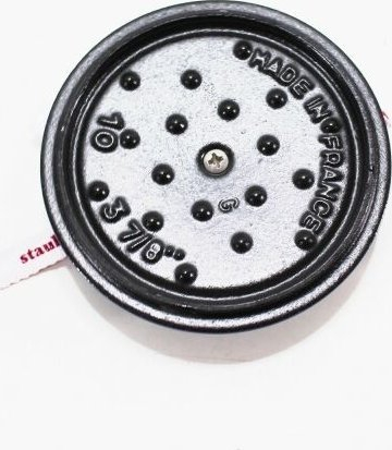 Tenxhere gize Staub Round Cocotte, 24cm, 3.8L, blu e errët