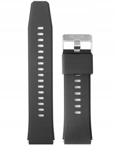 Rrip për smartwatch Veltori VT160 VTP160, 22mm, alumini, gri