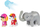 Set figurina lodrash Paw Patrol Jungle Pups Marshall Skye edhe elefant, 3 copë, gri edhe shumëngjyrëshe