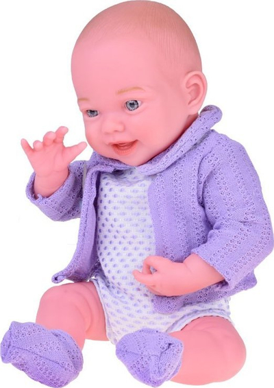 Kukull Yokomisiad Smiling Baby Doll ZA5321, 40cm, me jumpser vjollcë