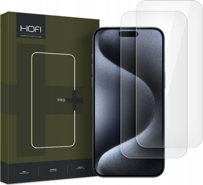 Mbrojtës ekrani Hofi Glass Pro+, 2 copë, për iPhone 16, transparent