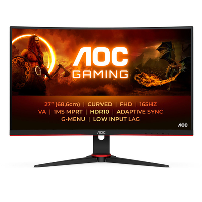Monitor AOC C27G2E/BK, 27", Full HD, 165 Hz, i zi