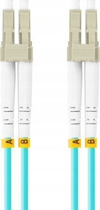 Kabllo fibër optike Lanberg LC LC, OM3 50/125, duplex 0.5m, aqua