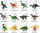 Set arkeologjik Yokomisiad Dino Egg, 12 vezë të mëdha dinozaurësh, me karta informative, shumëngjyrësh