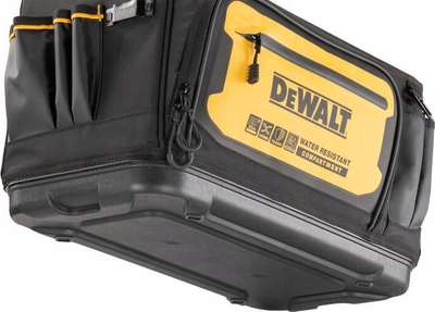 Çantë veglash DeWalt Pro Tool Tote 500mm, bazë plastike rezistente ndaj ujit, e verdhë e zezë