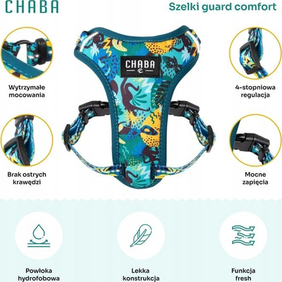 Parzmore për qen Chaba Harness Guard Comfort Story III, madhësia S, gjerësi 1.6cm, Carnival shumëngjyrëshe