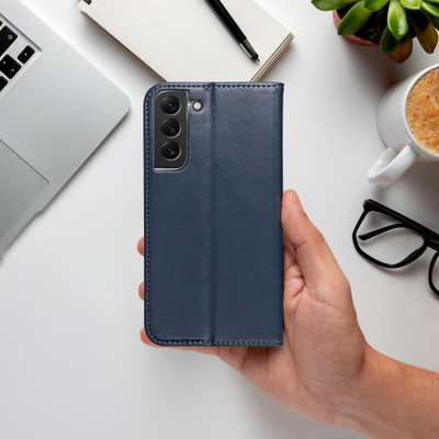 Këllëf magnetik OEM Smart Magneto Flip për Samsung A14 4G A14 5G, me kapëse magnetike, funksion stand, blu navy