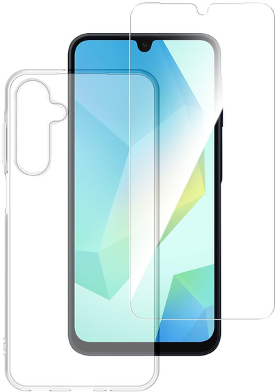 Set mbrojtës 4smarts 360 për Samsung Galaxy A16, kapak mbrapa, i fortë ndaj goditjeve, transparent