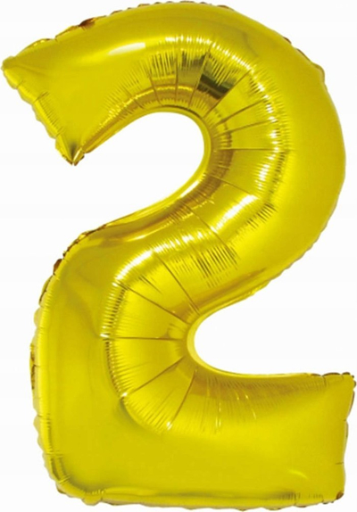 Balonë folie ALBI Foliov, 76 cm, numri 2, ngjyrë e artë