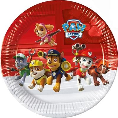 Pjata letre PROCOS Paw Patrol, 23cm, set 8 copë, shumëngjyrëshe