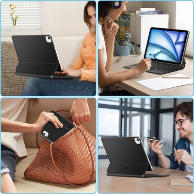 Mbulesë me tastierë Tech-Protect SmartCase për iPad Air 4 5 11", Bluetooth, me touchpad, gri