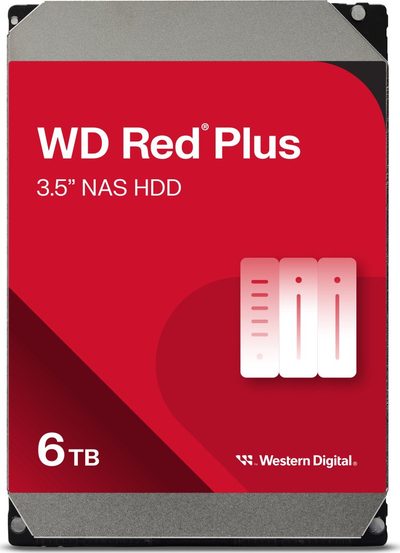 Disk për server WD Red Plus, 6TB, 3.5'' SATA III (6Gb/s)