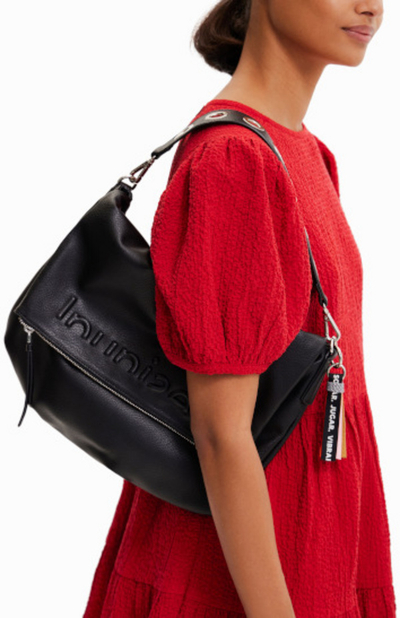Çantë dore Desigual Half Logo 22 Bretún 22WAXP79 2000, e zezë