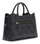 Çantë dore Guess Karnilla Logo Bucket, 32x21cm, material PU, e zezë