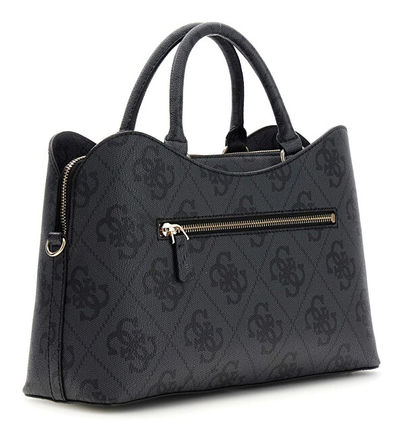 Çantë dore Guess Karnilla Logo Bucket, 32x21cm, material PU, e zezë