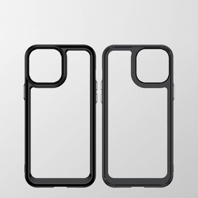 Mbrojtëse telefoni Hurtel Outer Space Case për iPhone 12 Pro Max, kapak i fortë me kornizë xheli, e kuqe
