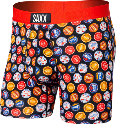 Boksera burra SAXX Vibe Super Soft, përditë, me print Beers of the World, shumëngjyrëshe