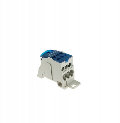 Bllok shpërndarës Elektro-Plast UKK-160 49.5260, 160A, për shina DIN, gri me kapak blu