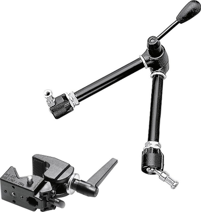 Krah magjik fotografik Manfrotto 143R, me Superclamp, mban deri 3 kg, ngjyrë e zezë