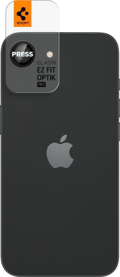 Mbrojtës kamere Spigen GlasTR Optik Pro, për iPhone 16e, set me 2 copë, i zi
