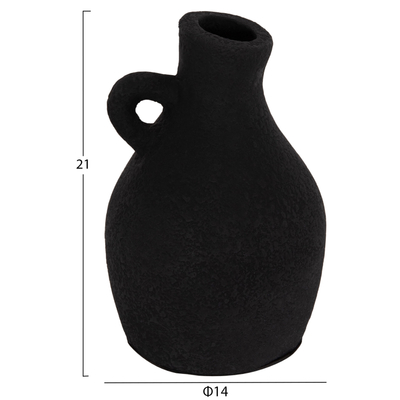 Vazo dekorative tavoline DECANT HM4667.01L, terrakote, 14x21 cm, e zezë