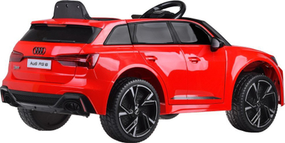 Makina elektrike për kalamaj Audi RS 6 PA0297, me bateri që karikohet, e kuqe