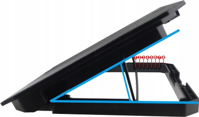 Stand ftohës për laptop Techly, deri 17\", 2 ventilatorë, i zi