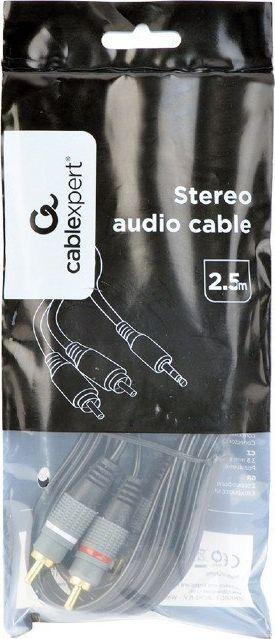 Kabllo Gembird, Jack 3.5mm - RCA x2, 2.5m, e hirtë