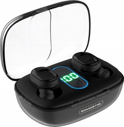 Kufje Bluetooth Somostel J15 TWS, Bluetooth 5.3, me LED, të zeza