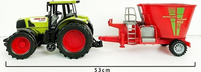 Traktor lodër Daff Tractor With Mixer, me mikser rrotullues, për fëmijë, shumëngjyrësh