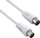 Кабел за антена коаксијален 9.5mm, 2m, 75 Ohm, бел