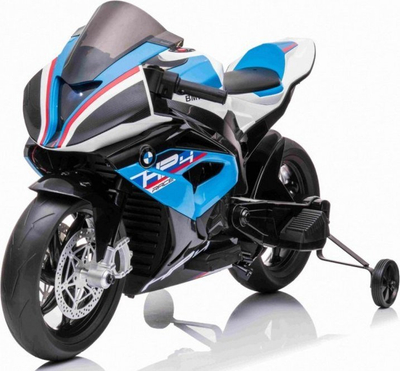 Motocikletë elektrike për kalamaj BMW HP4, 12V, rrota EVA, blu