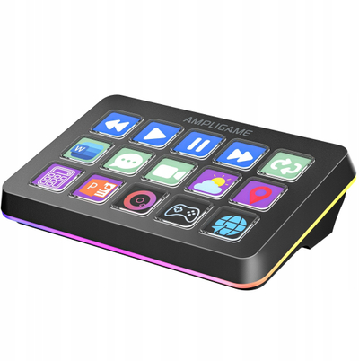 Контролер за стриминг FIFINE Stream Deck D6, 15 LCD копчиња, USB Type C, црн
