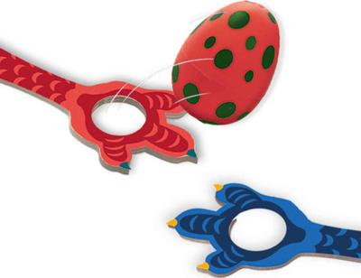Lojë garash me lugë SES Creative Dino Egg Race, set 4 pjesë, shumëngjyrëshe